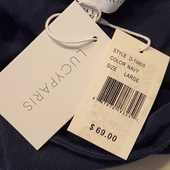 Lucyparis Dark Blue Cropped Tank Size Jr XL NWT (5177) - Picture 4 of 6